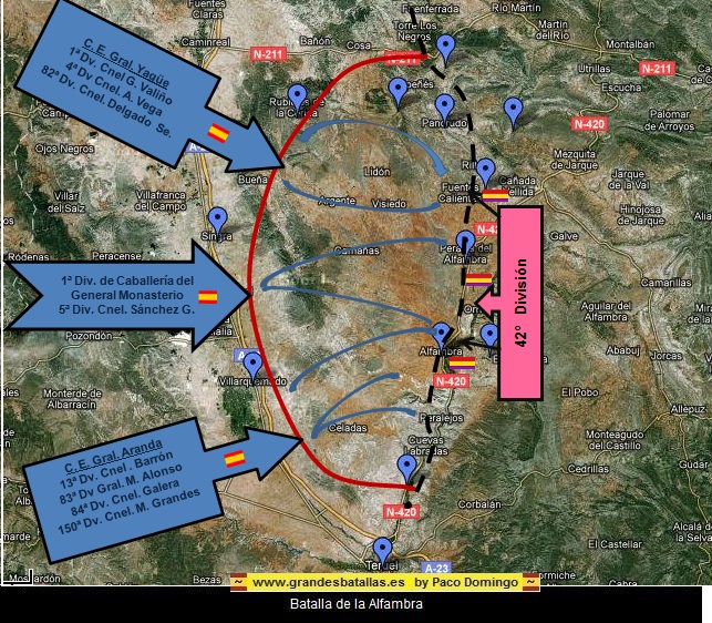 MAPA OPERACIONES BATALLA DE LA ALFAMBRA